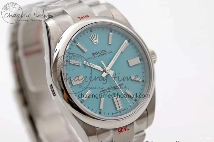 MiroTime 1219 Sleek Oyster Perpetual 41mm 124300 EWF 1:1 Best Edition 904L Steel Tiffany Blue Dial on SS Bracelet A 2191